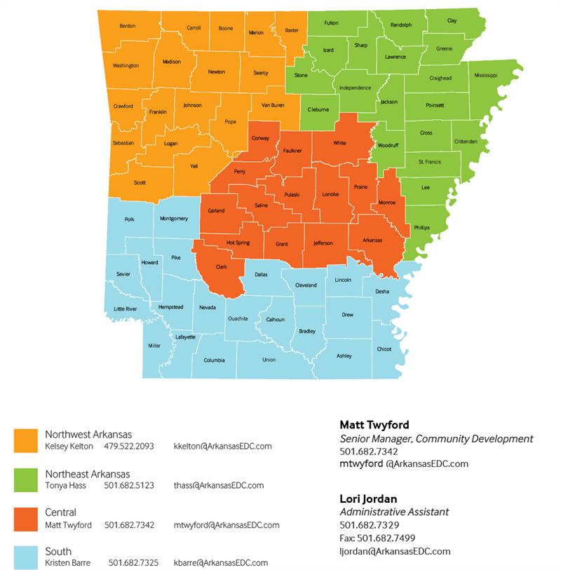 Community Development Regional Managers | Arkansas Economic Development