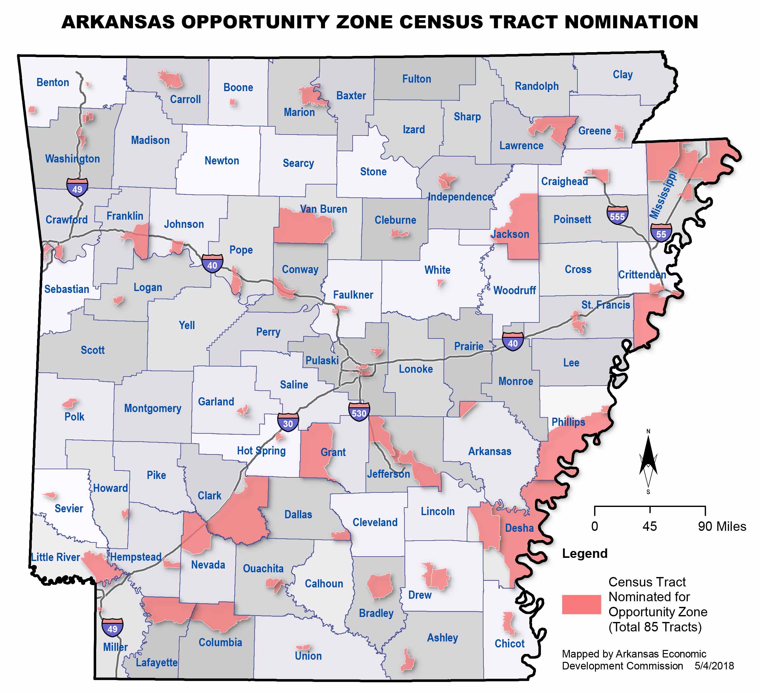 Governor Hutchinson names 85 Opportunity Zones